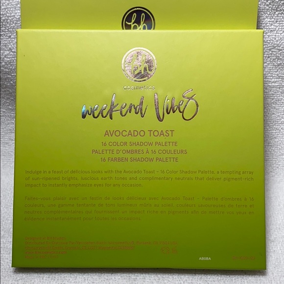 BH Cosmetics AVOCADO TOAST WEEKEND VIBES EYESHADOW PALETTE ☀️Last 1☀️PLASTIC NWT - Picture 7 of 12